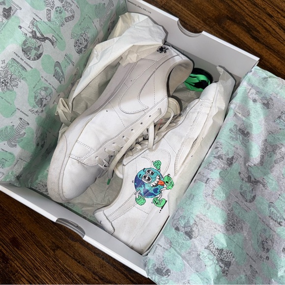 Nike Blazer Flyleather QS Steve Harrington Earth Day 2019 CI5546-100 Size 11 - Picture 6 of 10